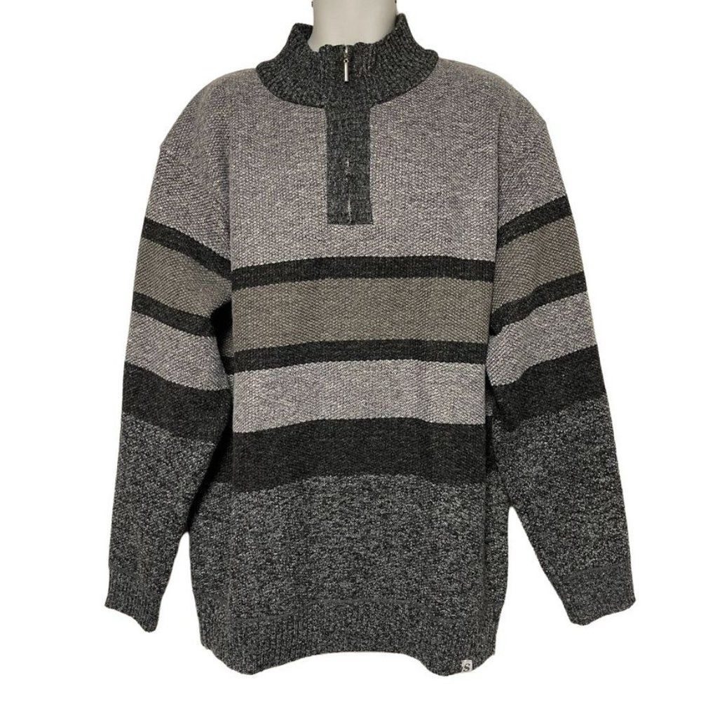 Silversilk Men's Warm Sweater Half Zip Lined Size 4X
